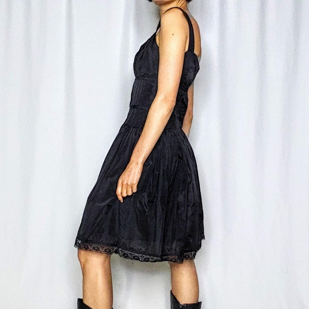 SOLD Y2K pintuck vintage midi dress - Picture 3 of 7